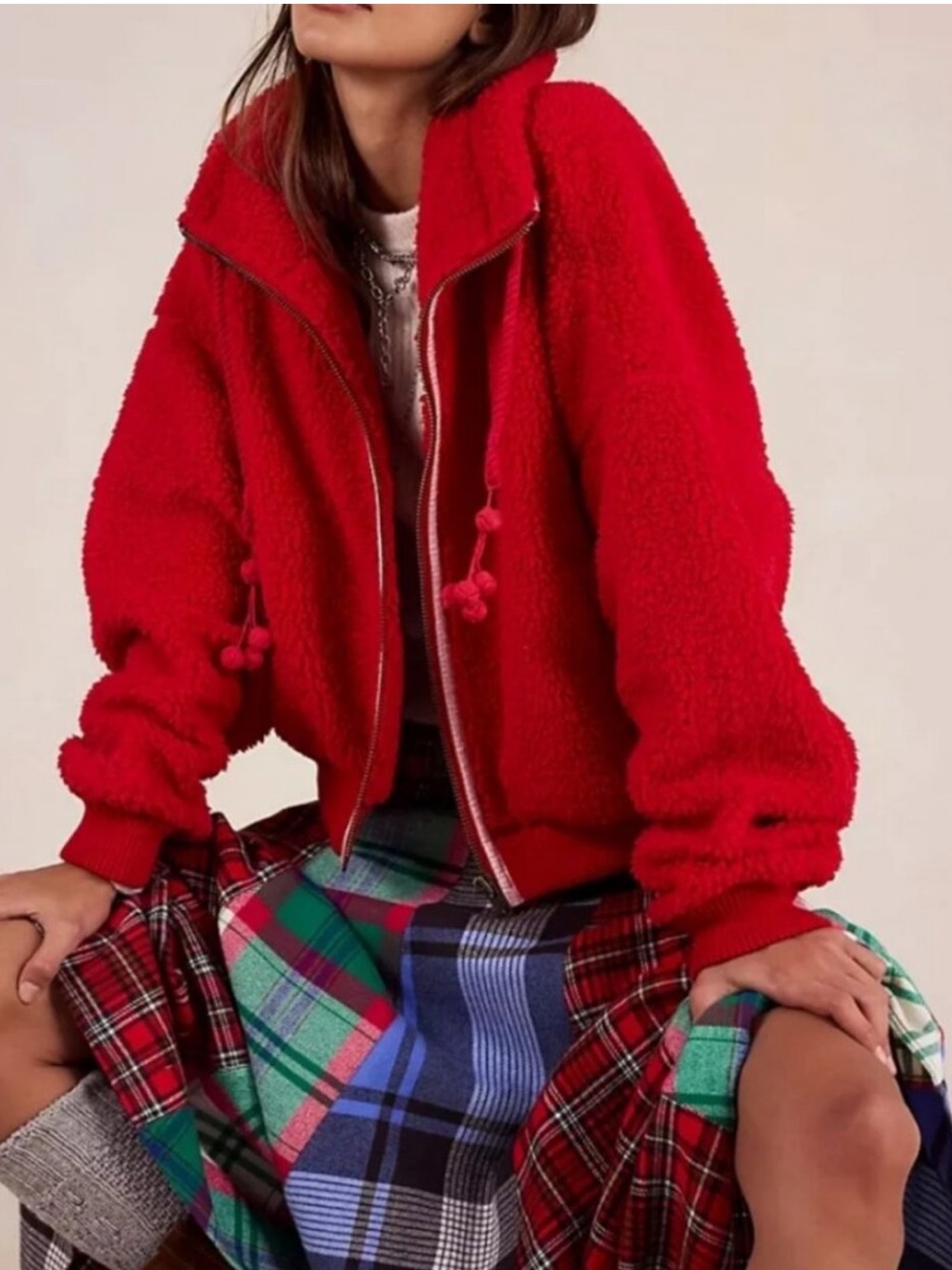 NWT FREE PEOPLE ALPINE SHERPA CARDI ❤️